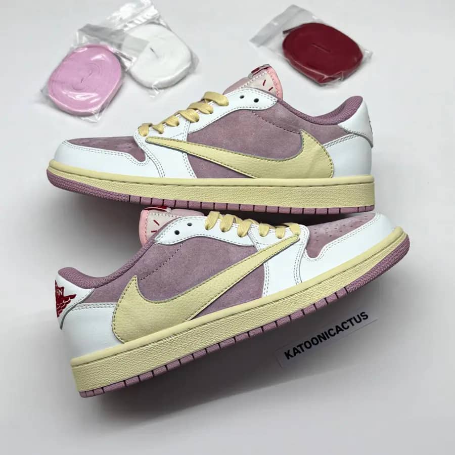 نایک ایر جردن وان لو تراویس اسکات صورتی NIKE AIR JORDAN 1 LOW TRAVIS SCOTT