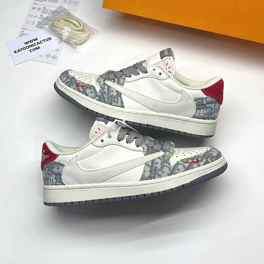 نایک ایر جردن وان لو تراویس اسکات دیور NIKE AIR JORDAN 1 LOW TRAVIS SCOTT DIOR