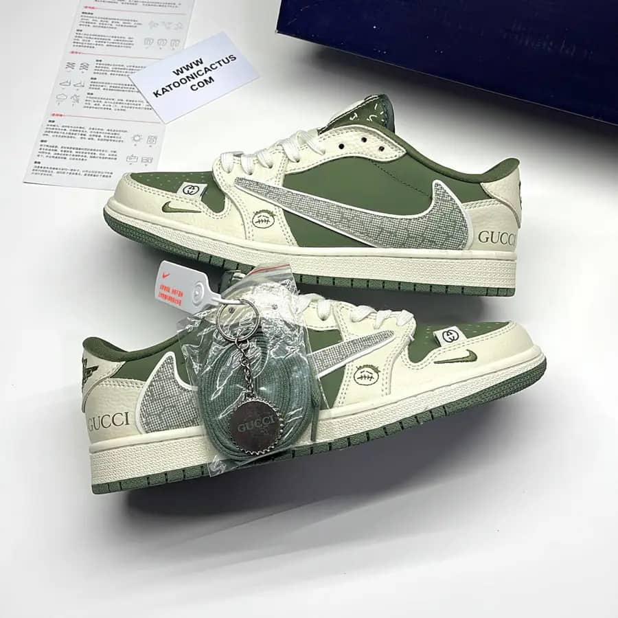 نایک ایر جردن وان لو تراویس اسکات گوچی NIKE AIR JORDAN 1 LOW TRAVIS SCOTT X GUCCI