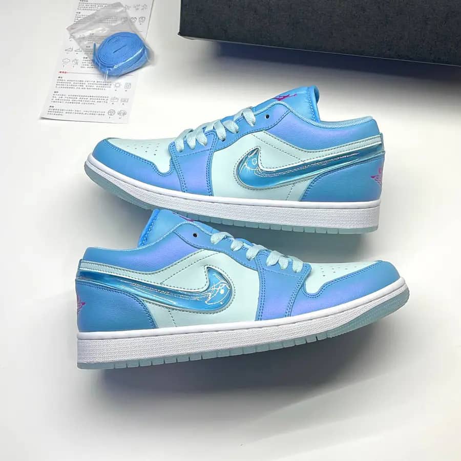نایک ایر جردن وان لو آکواریوم آبی NIKE AIR JORDAN 1 LOW AQUARIUS BLU