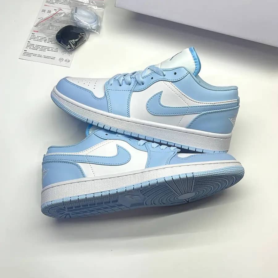 نایک ایر جردن وان لو آیس بلو NIKE AIR JORDAN 1 LOW ICE BLUE