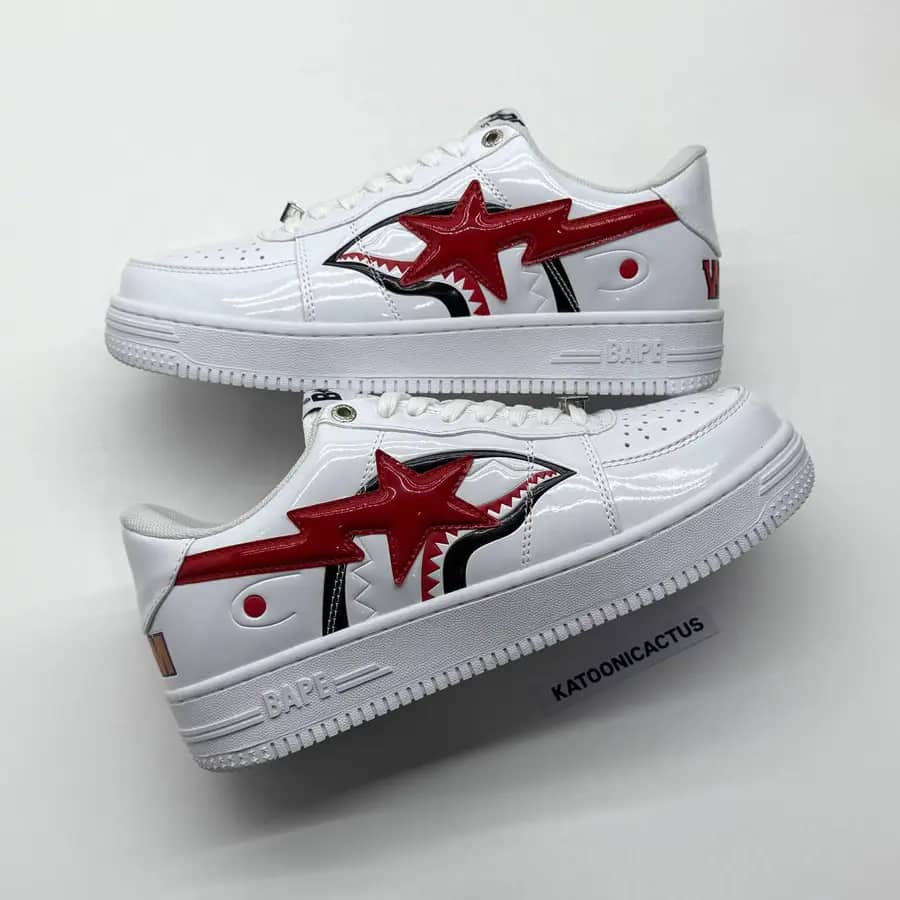 بیپ استا شارک سفید BAPE STA SHARK