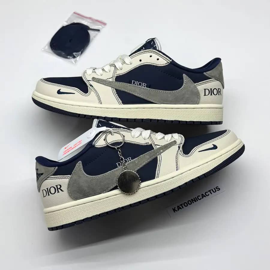 نایک ایر جردن وان لو تراویس اسکات دیور NIKE AIR JORDAN 1 LOW TRAVIS SCOTT X DIOR