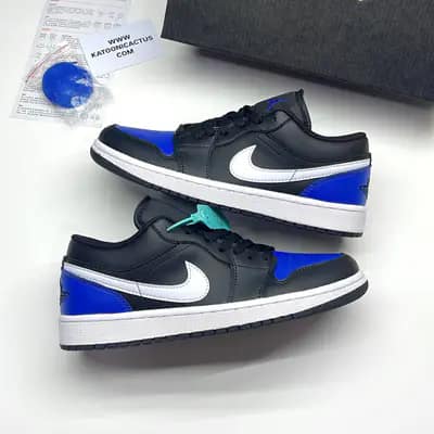 نایک ایر جردن وان لو بلک رویال NIKE AIR JORDAN 1 LOW BLACK ROYAL TOE