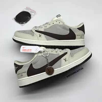 نایک ایر جردن وان لو تراویس اسکات لویی ویتون NIKE AIR JORDAN 1 LOW TRAVIS SCOTT X LOUIS VUITTON