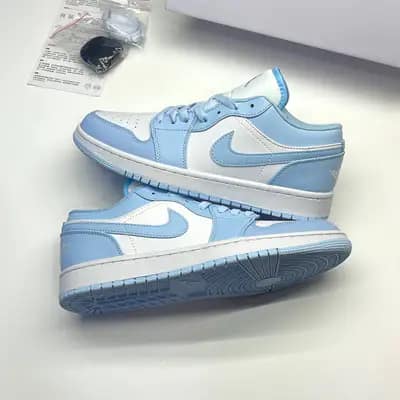 نایک ایر جردن وان لو آیس بلو NIKE AIR JORDAN 1 LOW ICE BLUE