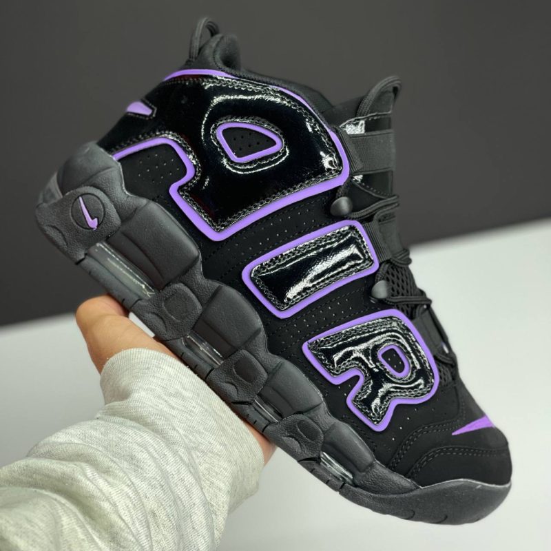 نایک ایر مور آپتمپو مشکی بنفش NIKE AIR MORE UPTEMPO