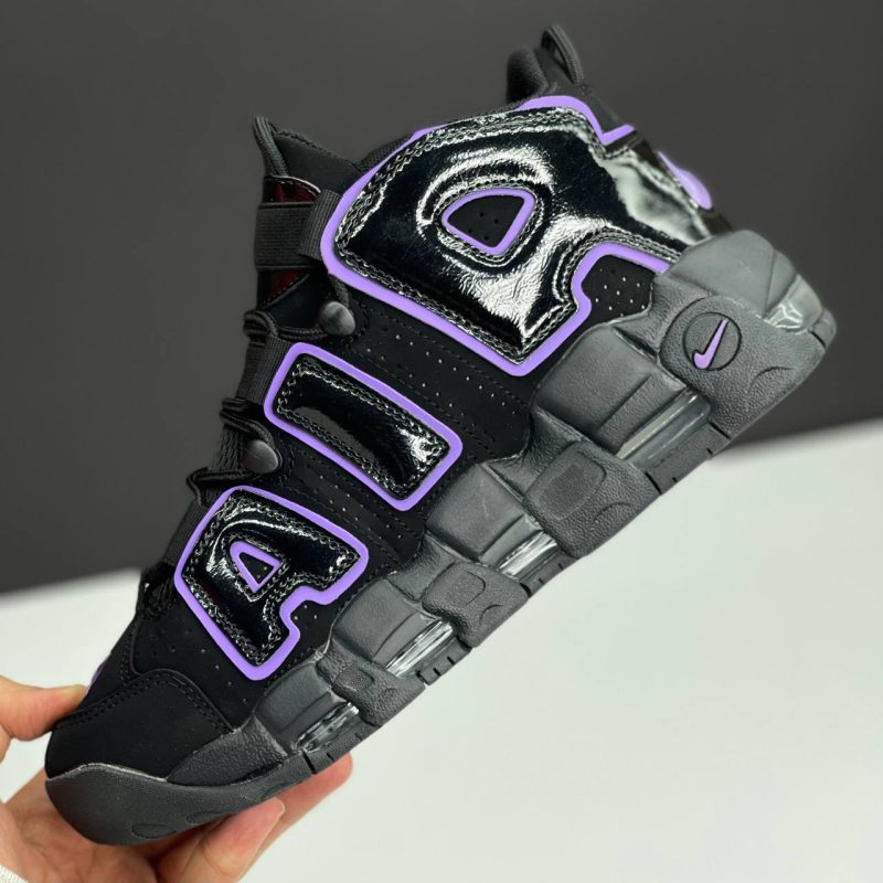 نایک ایر مور آپتمپو مشکی بنفش NIKE AIR MORE UPTEMPO