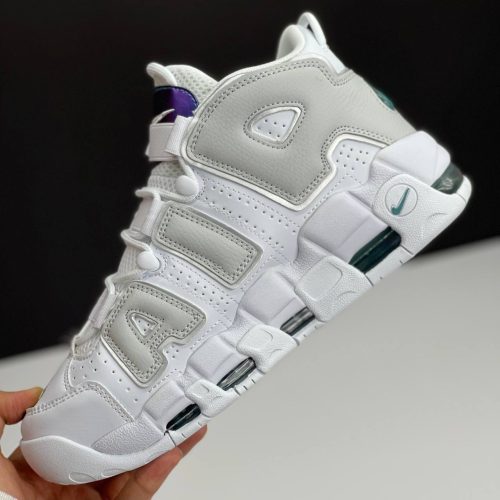 نایک ایر مور آپتمپو سفید طوسی NIKE AIR MORE UPTEMPO