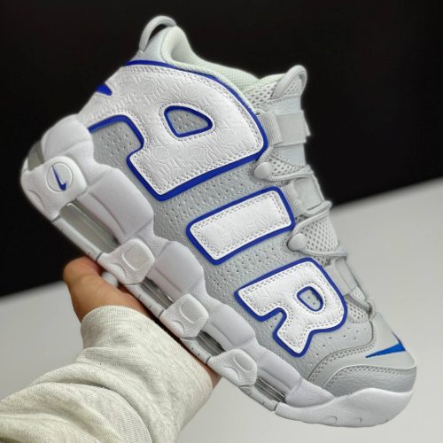 نایک ایر مور آپتمپو طوسی آبی NIKE AIR MORE UPTEMPO