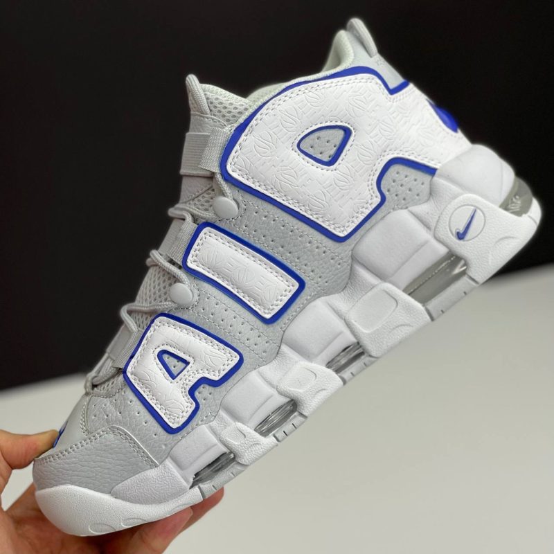 نایک ایر مور آپتمپو طوسی آبی NIKE AIR MORE UPTEMPO