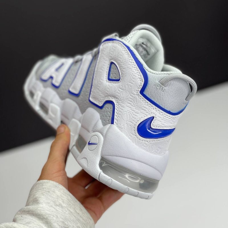 نایک ایر مور آپتمپو طوسی آبی NIKE AIR MORE UPTEMPO