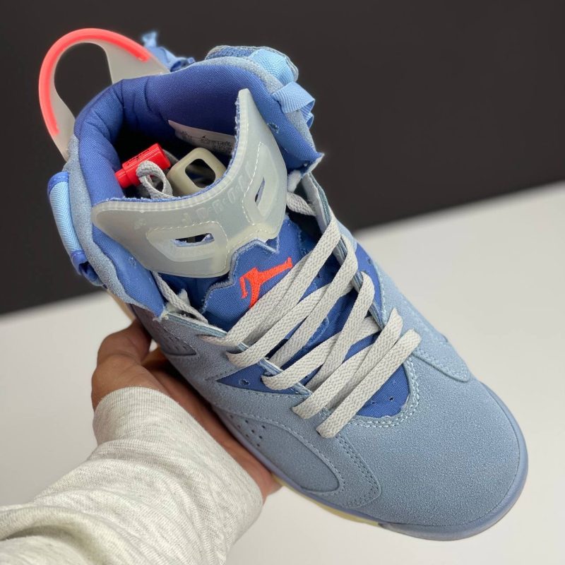 نایک ایر جردن 6 تراویس اسکات آبی NIKE AIR JORDAN 6 TRAVIS SCOTT LIGHT BLUE