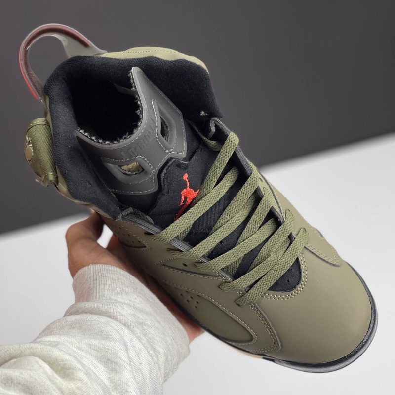 نایک ایر جردن 6 تراویس اسکات الیو NIKE AIR JORDAN 6 TRAVIS SCOTT OLIVE