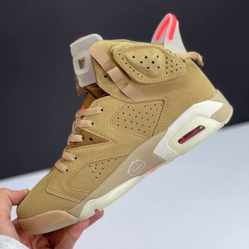 نایک ایر جردن 6 تراویس اسکات بریتیش خاکی NIKE AIR JORDAN 6 TRAVIS SCOTT BRITISH KHAKI