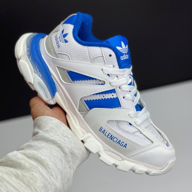 بالنسیاگا آدیداس ترک سفید آبی BALENCIAGA X ADIDAS TRACK FORUM LOW