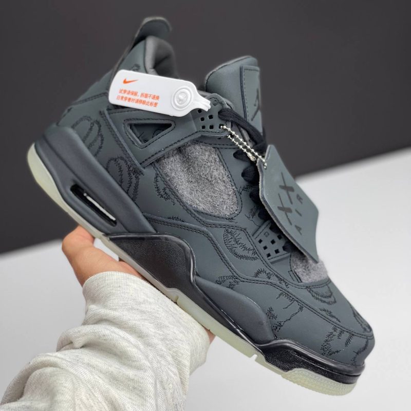 نایک ایر جردن فور کاز مستر کوالیتی طوسی تیره NIKE AIR JORDAN 4 KAWZ DARK GRAY