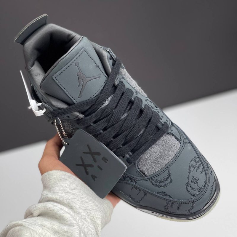 نایک ایر جردن فور کاز مستر کوالیتی طوسی تیره NIKE AIR JORDAN 4 KAWZ DARK GRAY