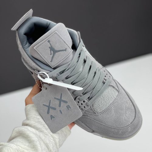 نایک ایر جردن فور کاز مستر کوالیتی طوسی روشن NIKE AIR JORDAN 4 KAWZ COOL GREY