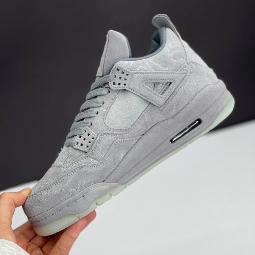 نایک ایر جردن فور کاز مستر کوالیتی طوسی روشن NIKE AIR JORDAN 4 KAWZ COOL GREY