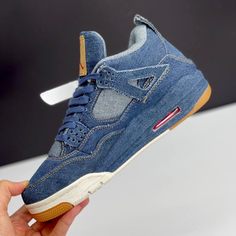 نایک ایر جردن فور لیوایز آبی NIKE AIR JIRDAN 4 RETRO LEVI'S BLUE