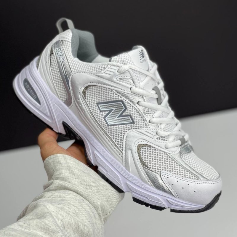 نیوبالانس 530 سفید نقره ای NEW BALANCE 530