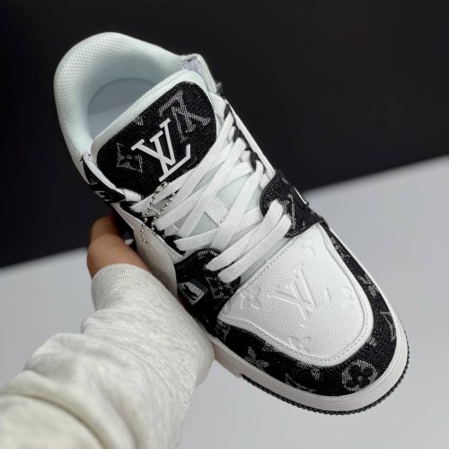 لویی ویتون ترینر مشکی سفید LOUIS VUITTON TRAINER