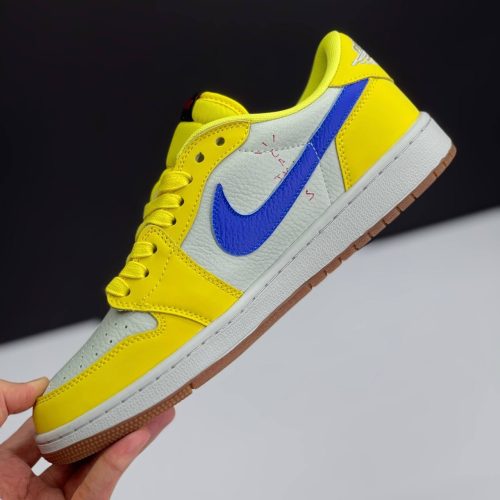 نایک ایر جردن وان لو تراویس اسکات قناری NIKE AIR JORDAN 1 LOW TRAVIS SCOTT CANARY