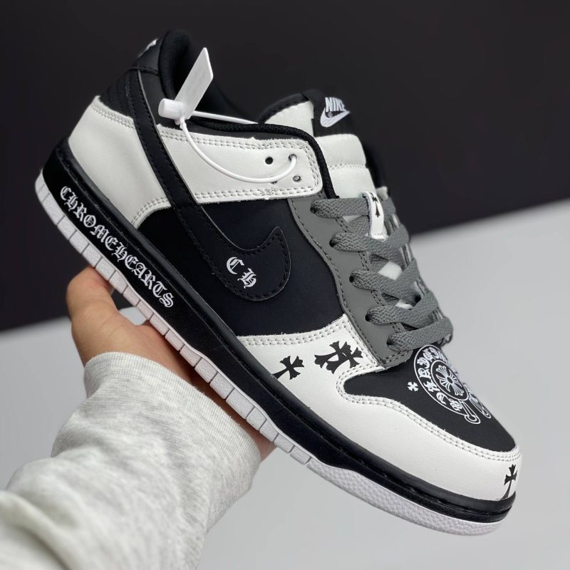 نایک اس بی دانک لو کروم هارتز مشکی NIKE SB DUNK LOW CHROME HEARTS