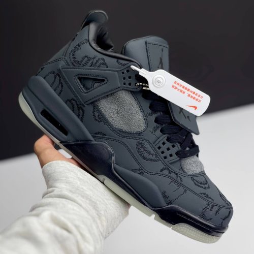 نایک ایر جردن فور کاز مستر کوالیتی طوسی تیره NIKE AIR JORDAN 4 KAWZ DARK GRAY