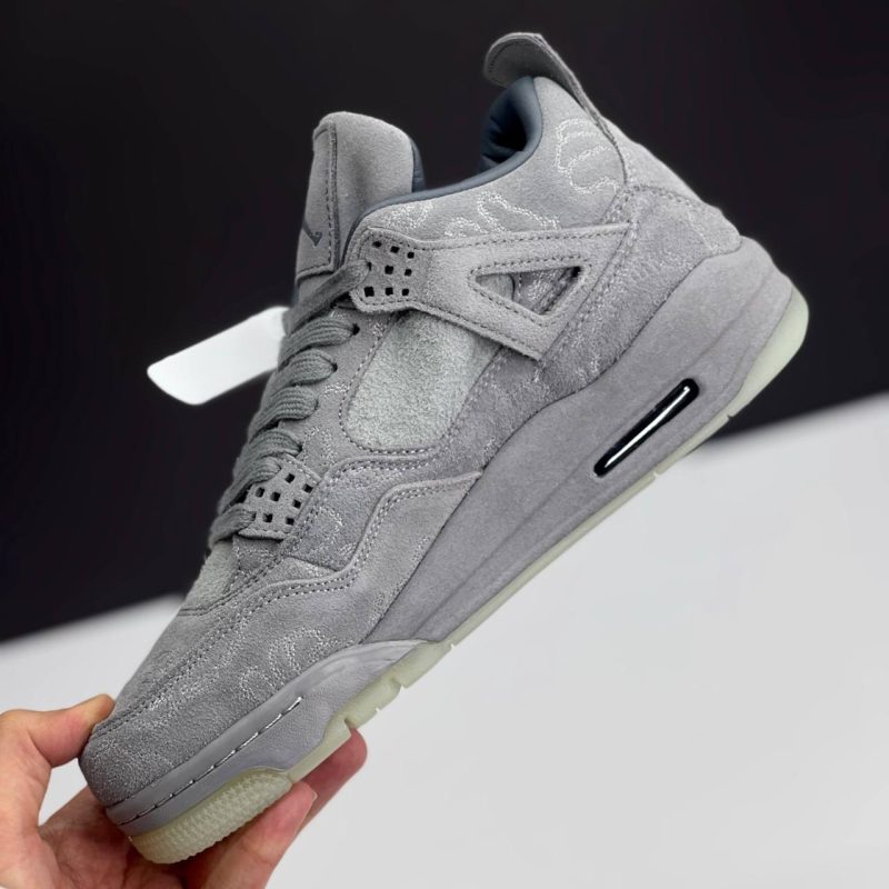 نایک ایر جردن فور کاز مستر کوالیتی طوسی روشن NIKE AIR JORDAN 4 KAWZ COOL GREY