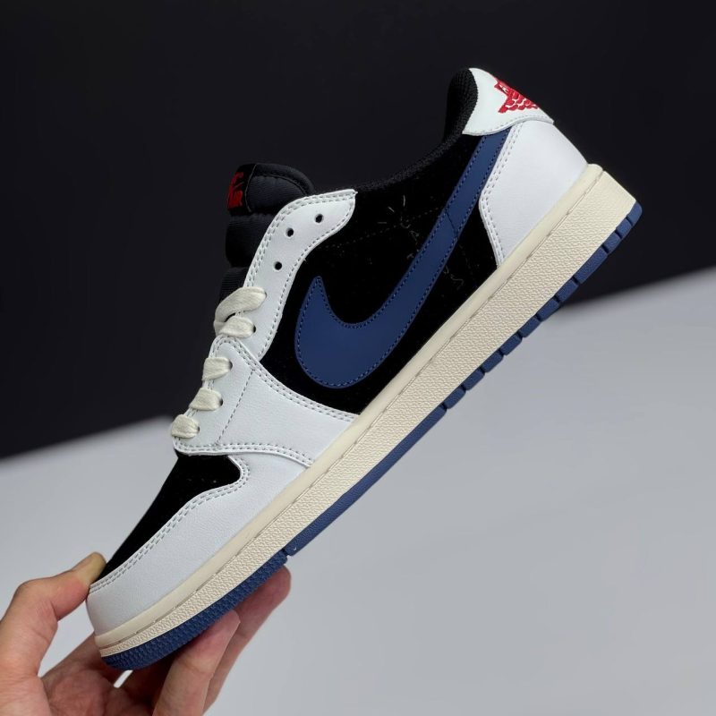 نایک ایر جردن وان لو تراویس اسکات کرم سورمه ای NIKE AIR JORDAN 1 LOW TRAVIS SCOTT