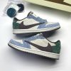 نایک ایر جردن وان لو تراویس اسکات آبی سبز سوئد NIKE AIR JORDAN 1 LOW TRAVIS SCOTT