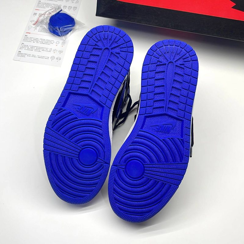نایک ایر جردن وان ساقدار ورنی پتنت رویال آبی مشکی NIKE AIR JORDAN 1 RETRO HIGH OG PATENT ROYAL