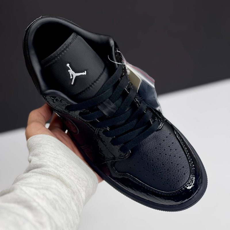 نایک ایر جردن وان لو بلک کروک NIKE AIR JORDAN 1 LOW BLACK CROC