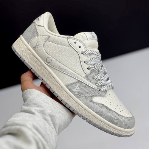 نایک ایر جردن وان لو تراویس اسکات لویی ویتون NIKE AIR JORDAN 1 LOW TRAVIS SCOTT X LOUIS VUITTON