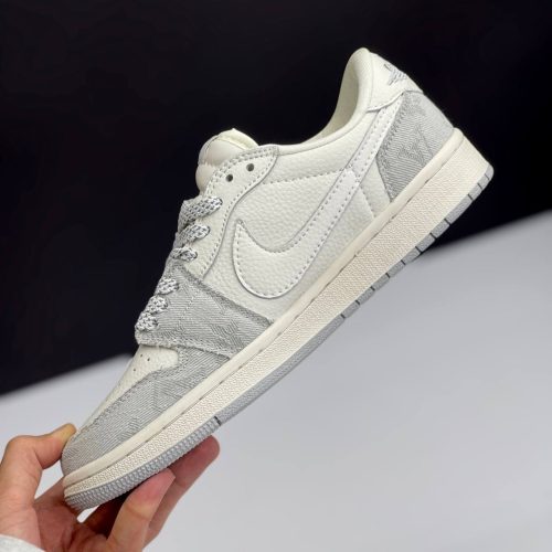 نایک ایر جردن وان لو تراویس اسکات لویی ویتون NIKE AIR JORDAN 1 LOW TRAVIS SCOTT X LOUIS VUITTON