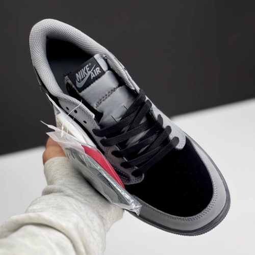 نایک ایر جردن وان لو تراویس اسکات مشکی طوسی NIKE AIR JORDAN 1 LOW TRAVIS SCOTT