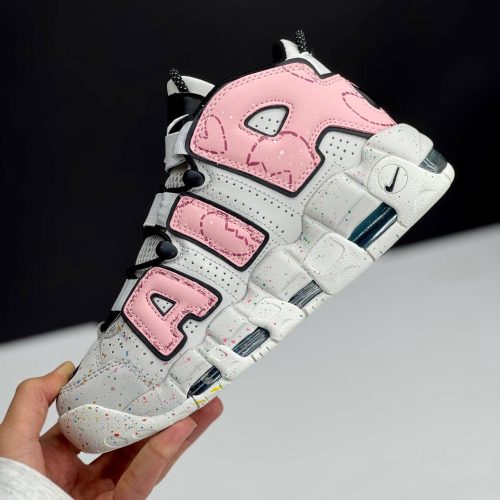 نایک ایر مور آپتمپو کرم صورتی NIKE AIR MORE UPTEMPO