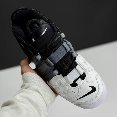 نایک ایر مور آپتمپو مشکی طوسی سفید NIKE AIR MORE UPTEMPO