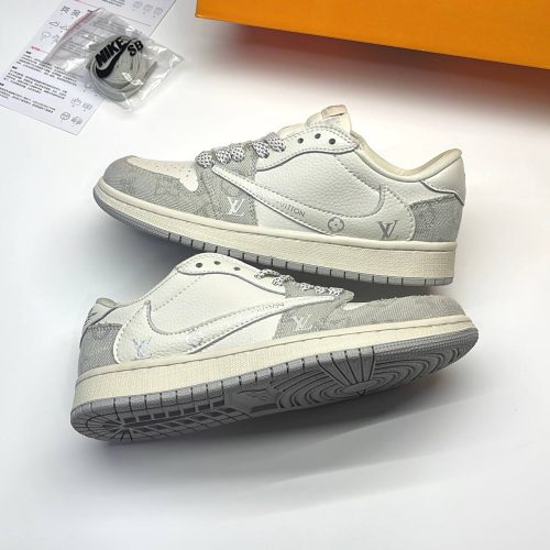نایک ایر جردن وان لو تراویس اسکات لویی ویتون NIKE AIR JORDAN 1 LOW TRAVIS SCOTT X LOUIS VUITTON