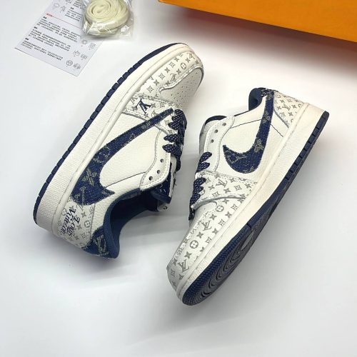 نایک ایر جردن وان لو تراویس اسکات لویی ویتون NIKE AIR JORDAN 1 LOW TRAVIS SCOTT X LOUIS VUITTON