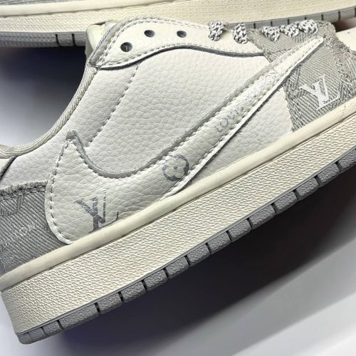 نایک ایر جردن وان لو تراویس اسکات لویی ویتون NIKE AIR JORDAN 1 LOW TRAVIS SCOTT X LOUIS VUITTON