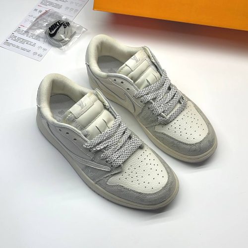 نایک ایر جردن وان لو تراویس اسکات لویی ویتون NIKE AIR JORDAN 1 LOW TRAVIS SCOTT X LOUIS VUITTON