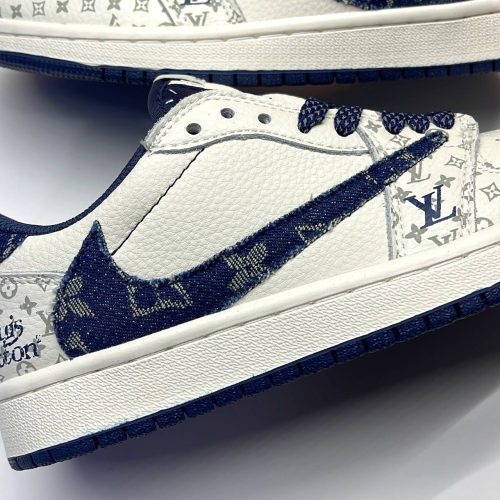 نایک ایر جردن وان لو تراویس اسکات لویی ویتون NIKE AIR JORDAN 1 LOW TRAVIS SCOTT X LOUIS VUITTON