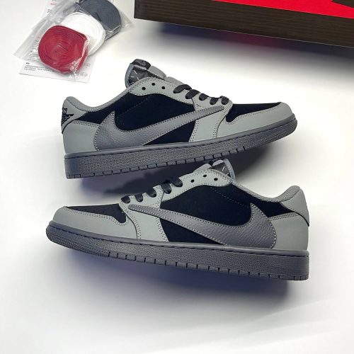 نایک ایر جردن وان لو تراویس اسکات مشکی طوسی NIKE AIR JORDAN 1 LOW TRAVIS SCOTT
