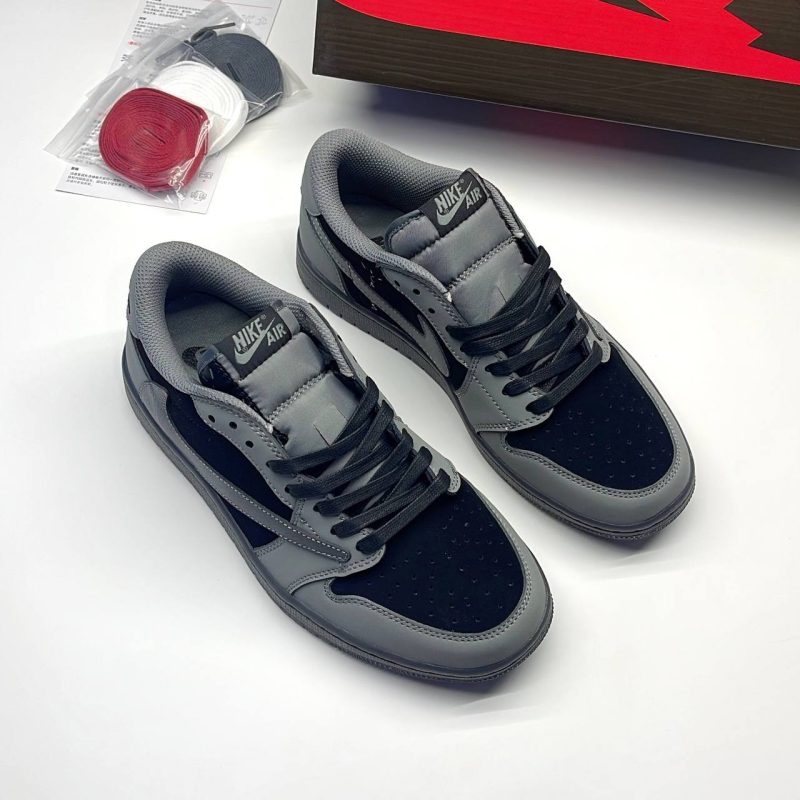 نایک ایر جردن وان لو تراویس اسکات مشکی طوسی NIKE AIR JORDAN 1 LOW TRAVIS SCOTT