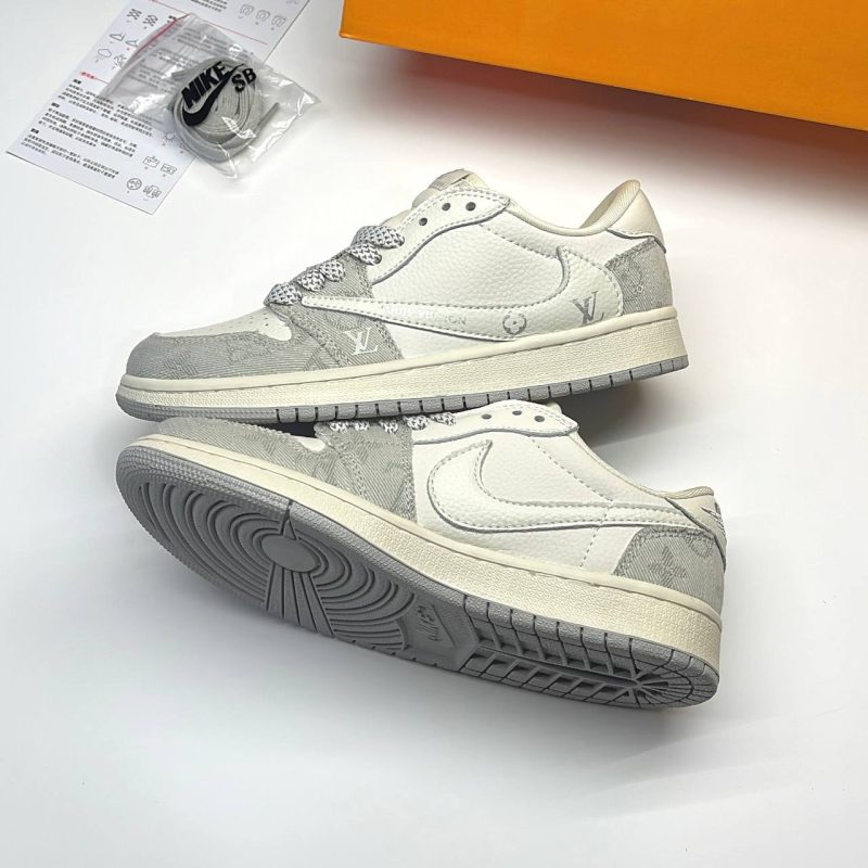 نایک ایر جردن وان لو تراویس اسکات لویی ویتون NIKE AIR JORDAN 1 LOW TRAVIS SCOTT X LOUIS VUITTON