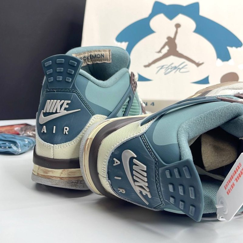نایک ایر جردن فور رترو اسنورلکس کاستوم NIKE AIR JORDAN 4 RETRO SNORLAX CUSTOM