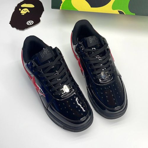 بیپ استا شارک مشکی قرمز BAPE STA SHARK